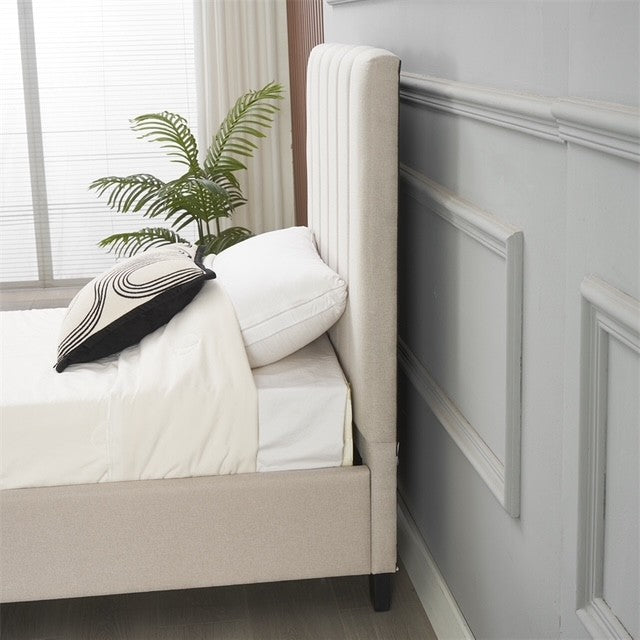 Phoenix Bed Frame  Double  - Beige
