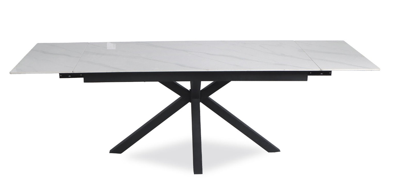 Erza  Dining 160/240cm Table  - White Sintered Stone