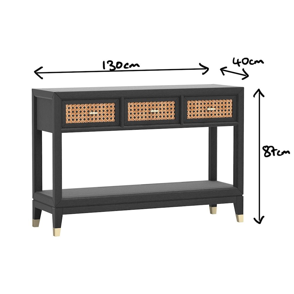 Batavia 3 Drawer Console  - 130cm