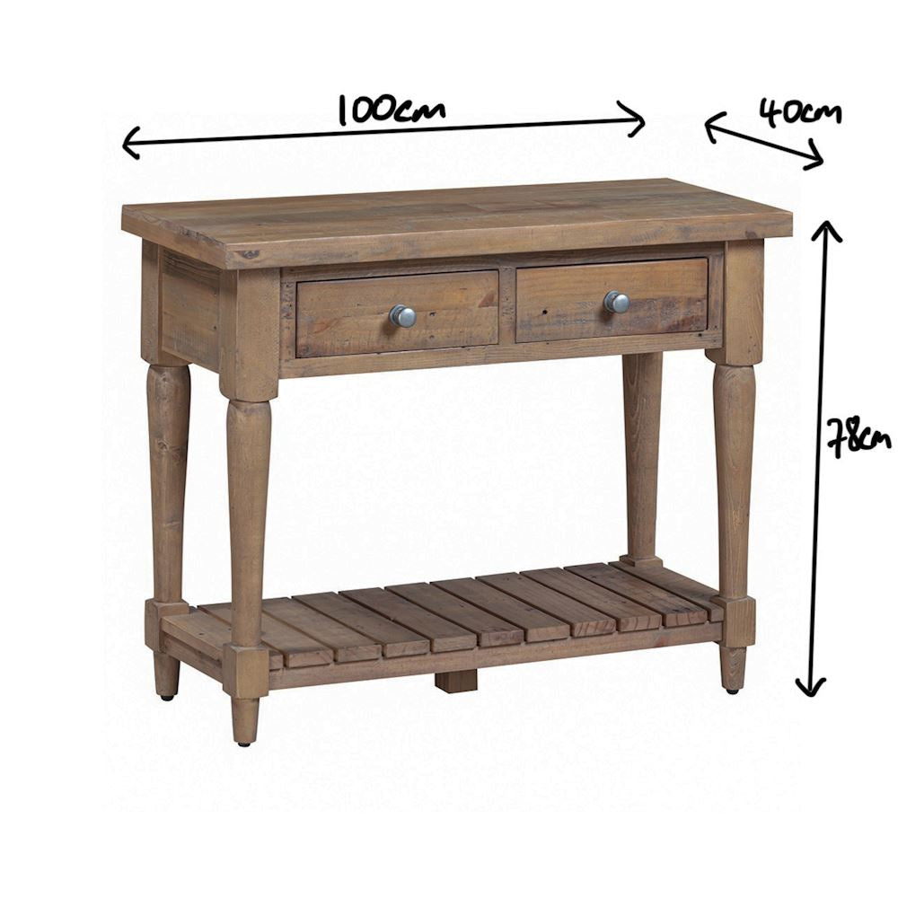 Donny 2 DRAWER CONSOLE 100cm