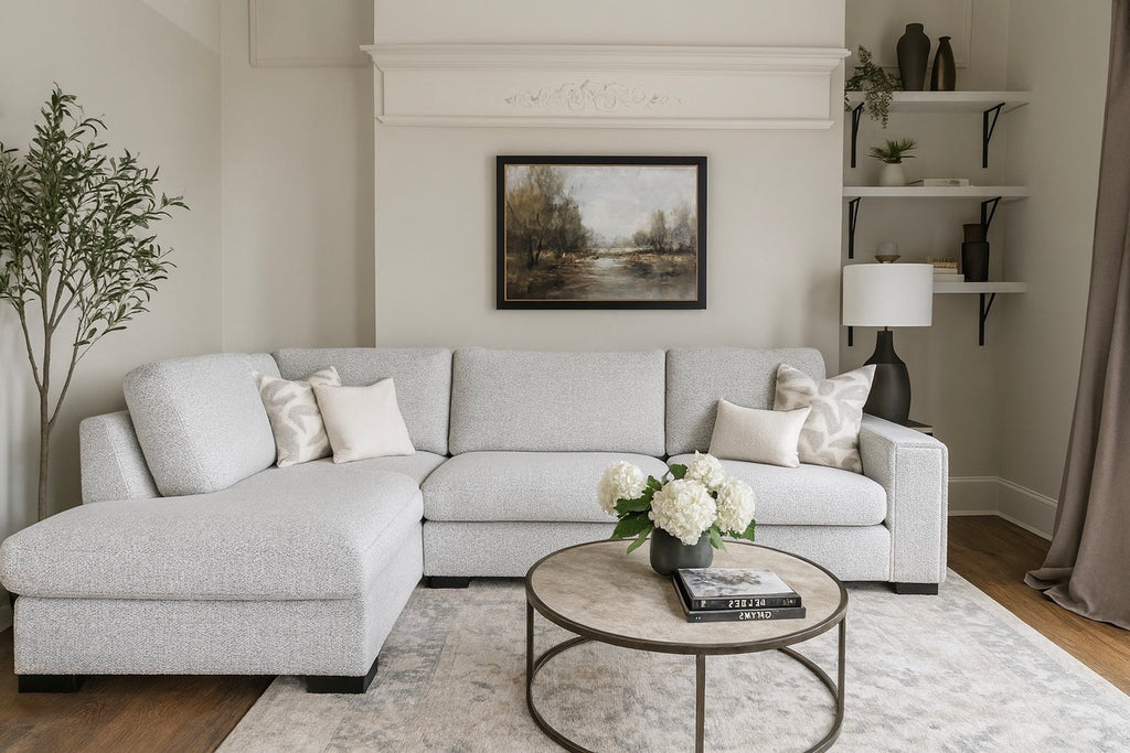 Sierra Corner Lounge Chaise - LHF - Stone Linen