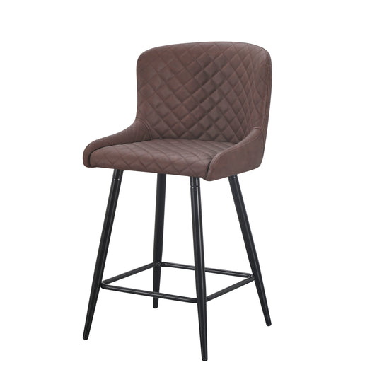Diamond Bar Stool - Brown PU