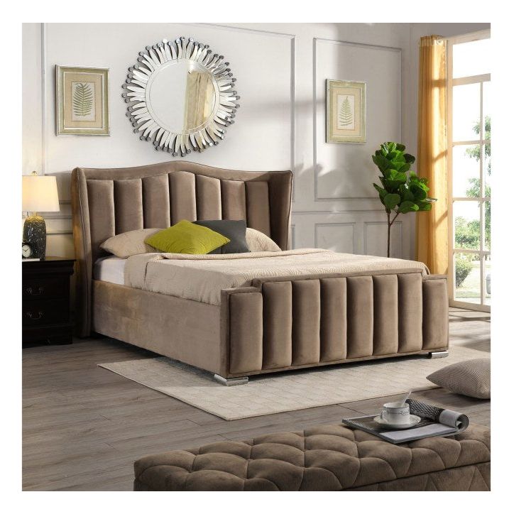 Aria Bed Ottoman Mink - King Size