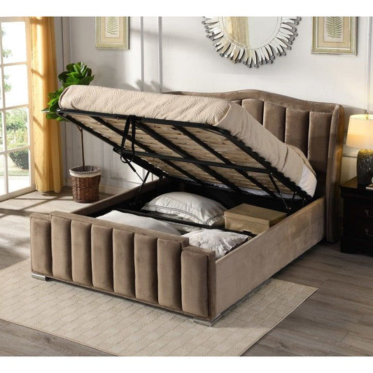 Aria Bed Ottoman Mink - Double