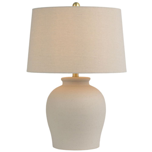 TABLE LAMP WITH OATMEAL SHADE - 58cm