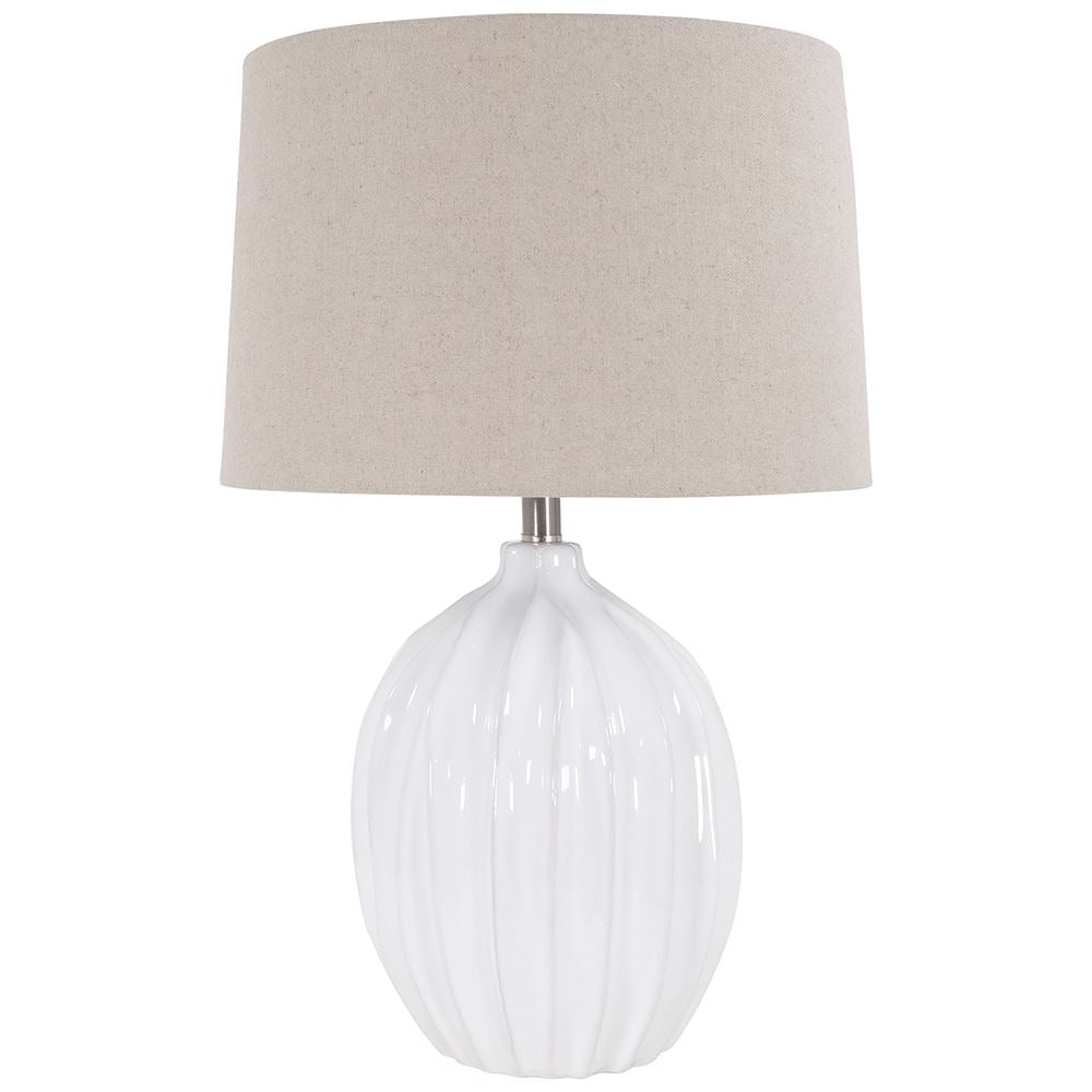 IVORY CERAMIC LAMP - 61cm
