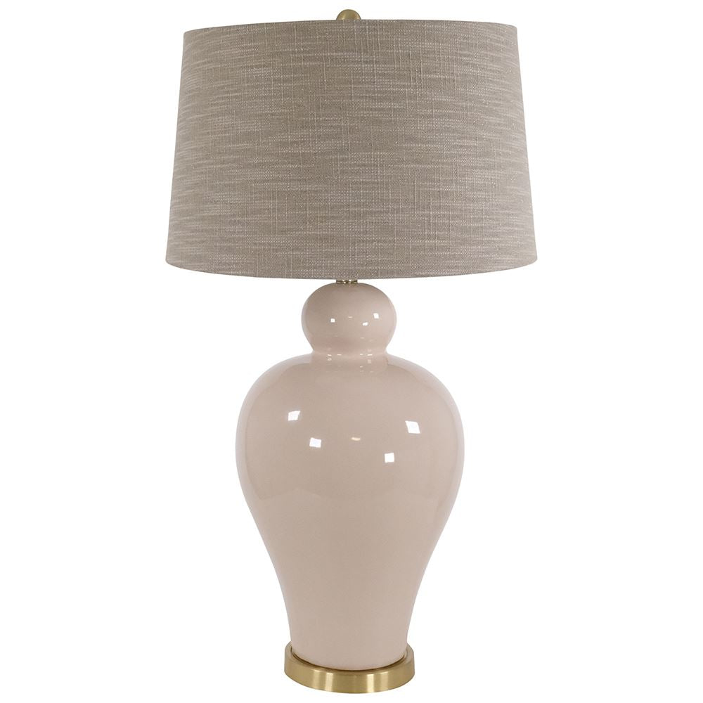 CREAM CERAMIC LAMP - 77cm