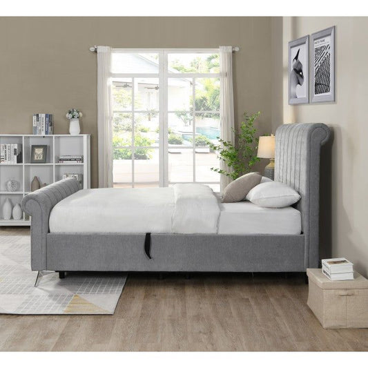 Marlow Sleigh Bed Ottoman Grey - Double