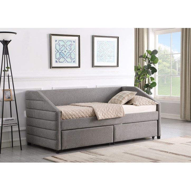 Aspen Day Bed With Storage - Grey
