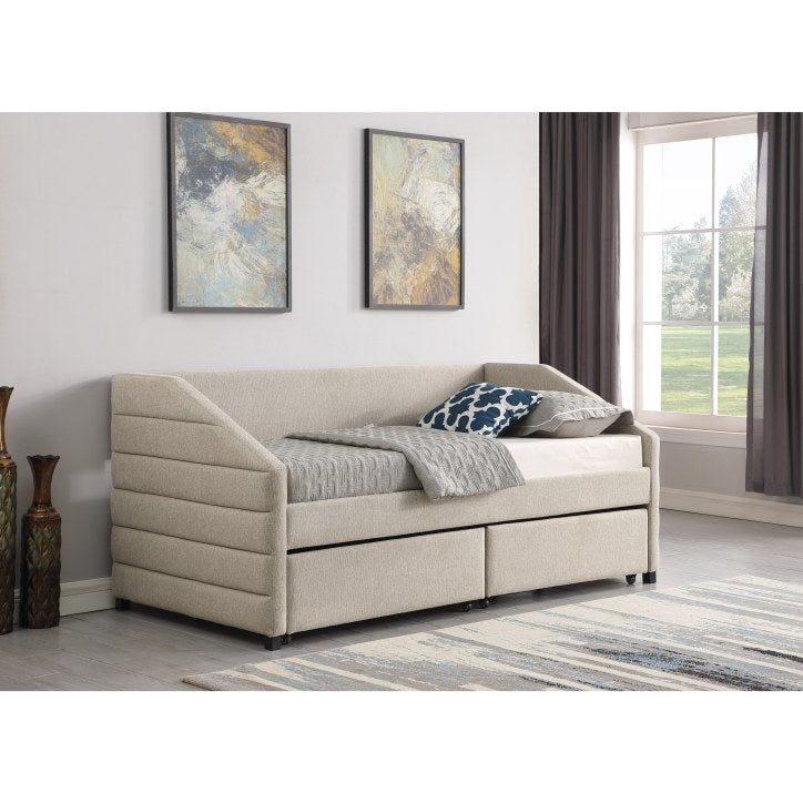 Aspen Day Bed With Storage - Beige