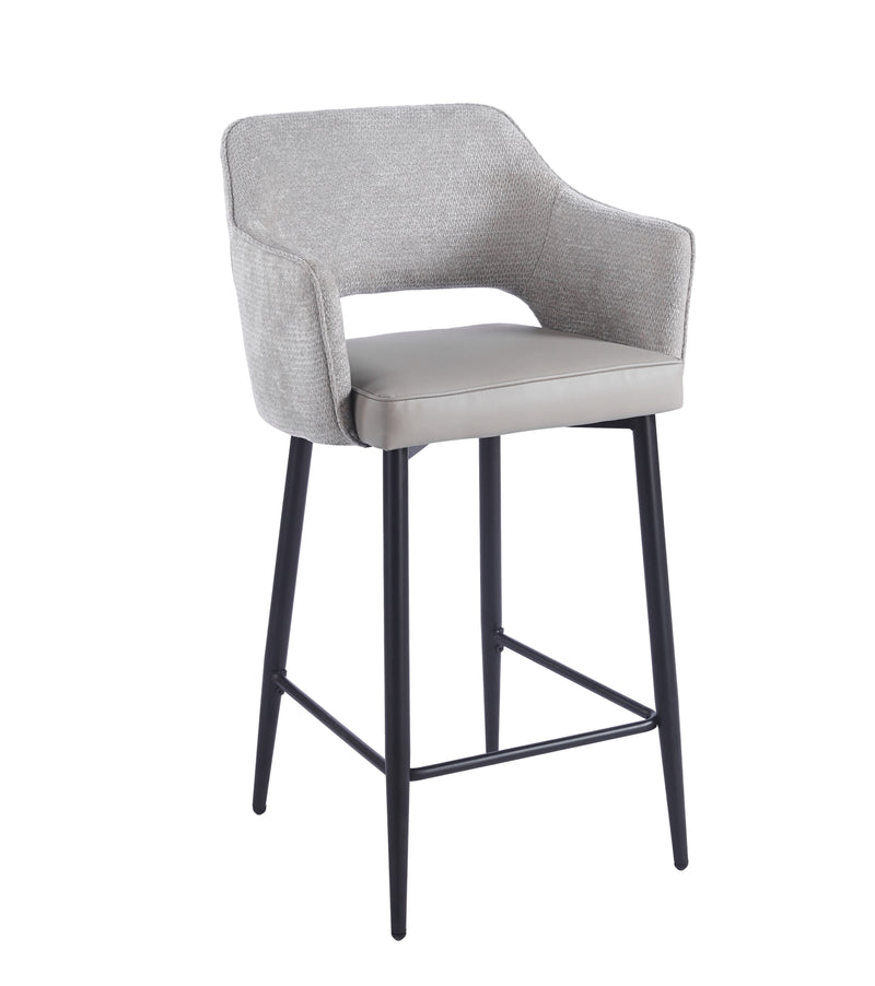 Maisie  Bar Stool – Soft Dove Grey & Stone Grey