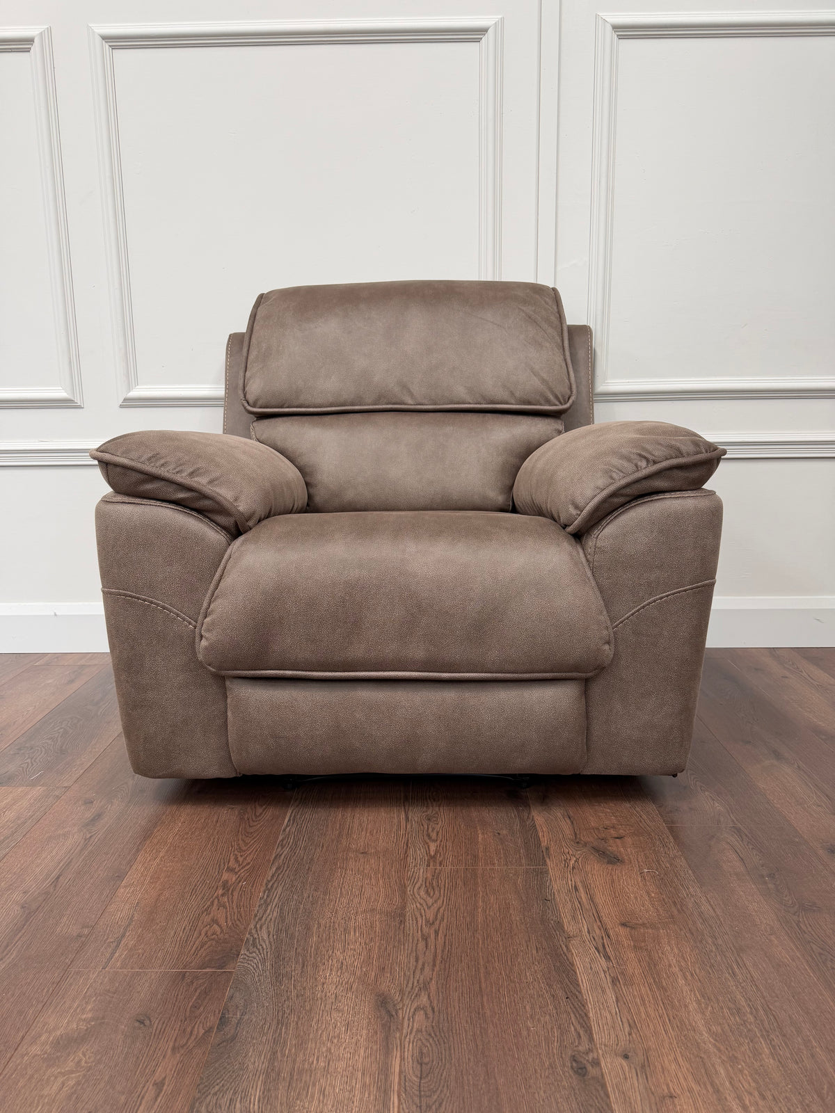 Kingsley  Recliner 3 + 1 + 1 -  Dark Taupe Suede