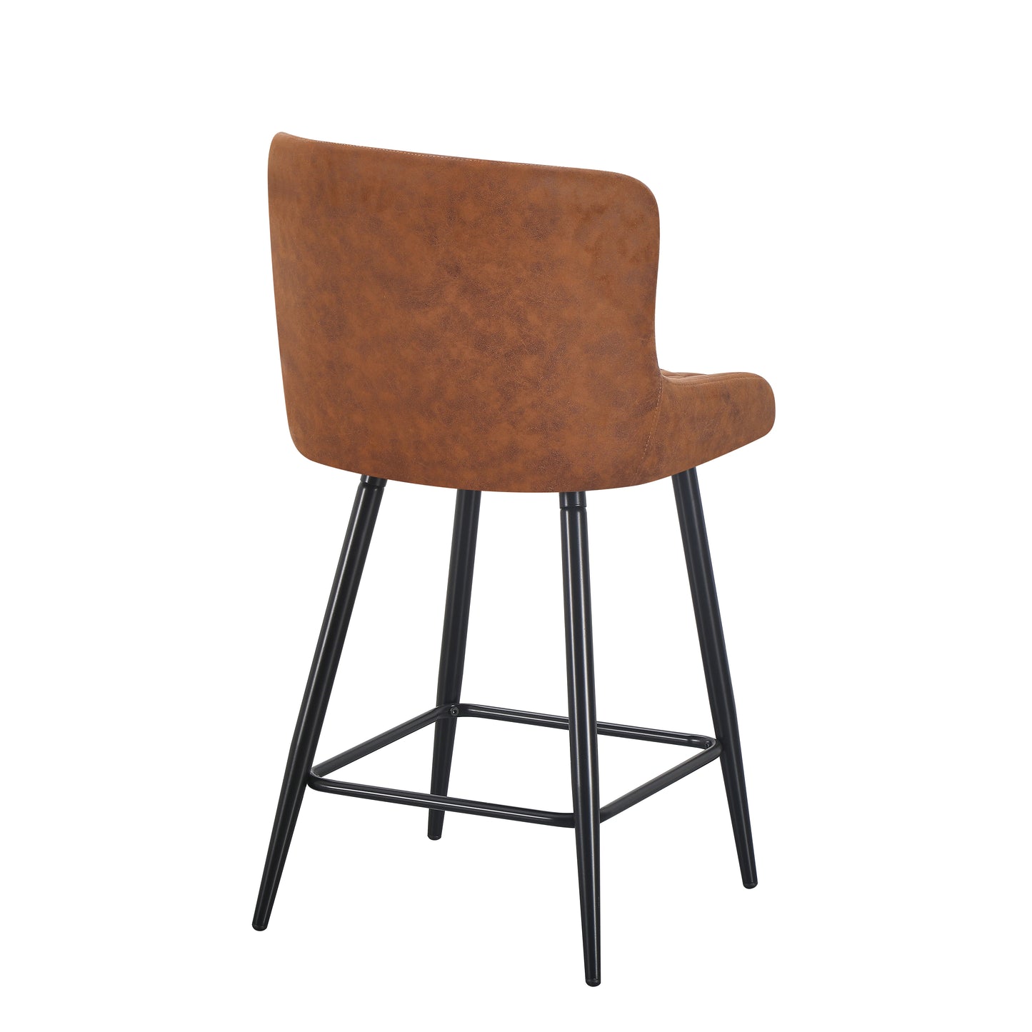 Diamond Bar Stool - Tan Suede