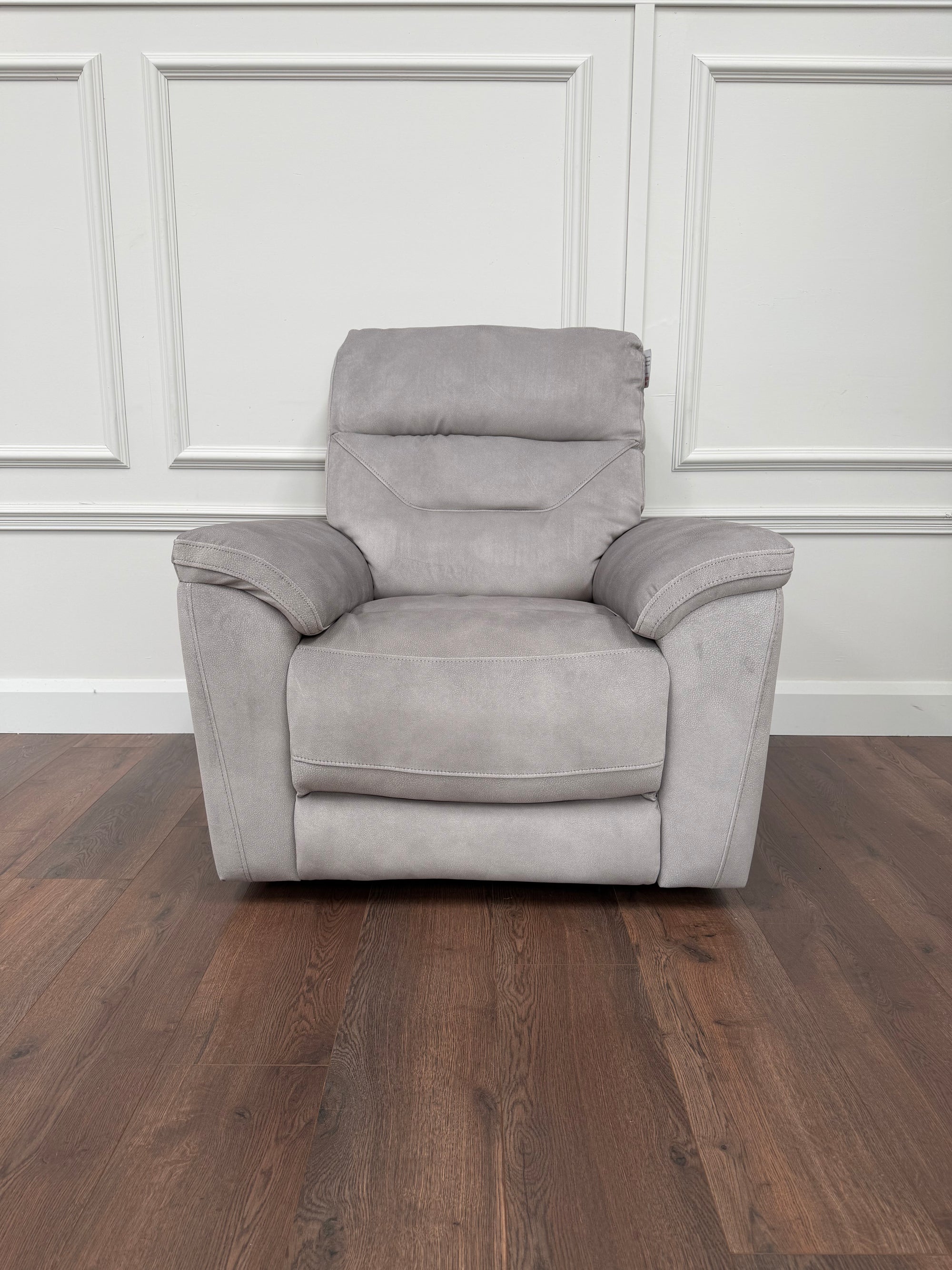 Zurich Manual Recliner 1 Seater – Pebble Grey
