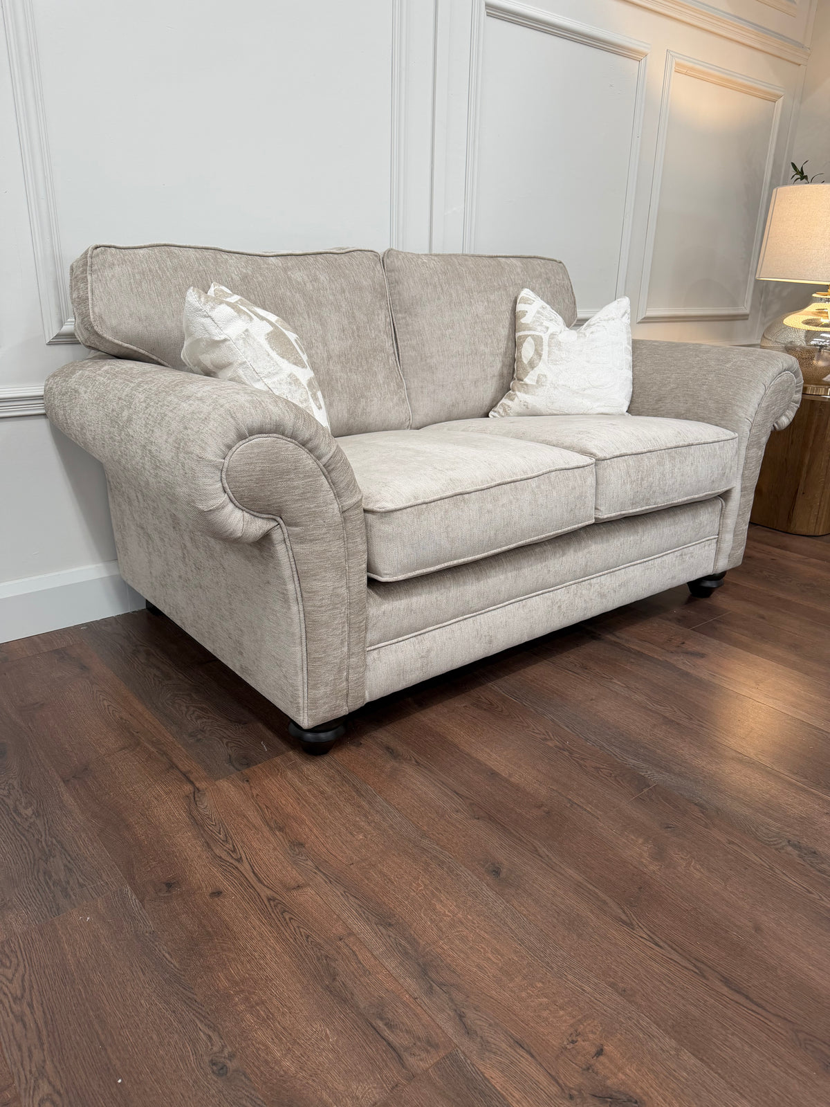 Connie 2 Seater Sofa – Made in the UK - Derent Truffle