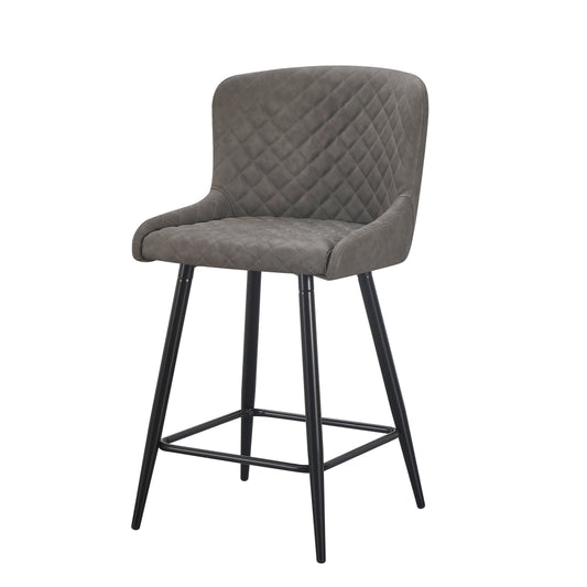 Diamond Bar Stool - Grey PU
