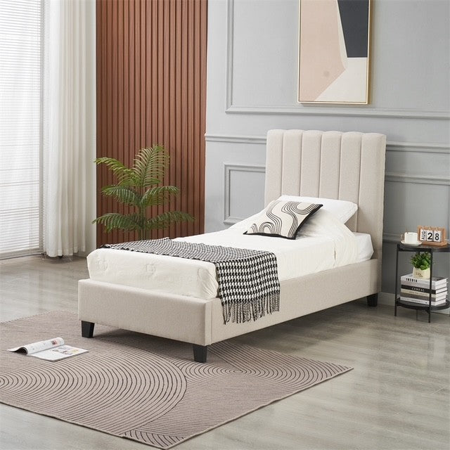 Phoenix Bed Frame  Single  - Beige