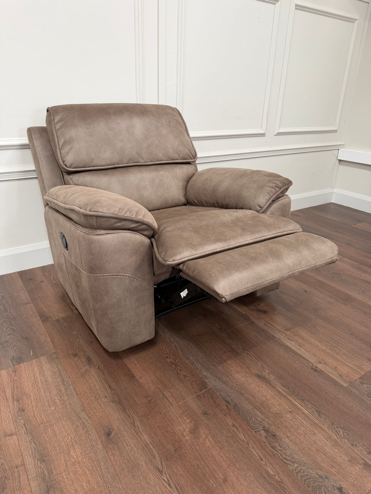 Kingsley  Recliner 3 + 1 + 1 -  Dark Taupe Suede