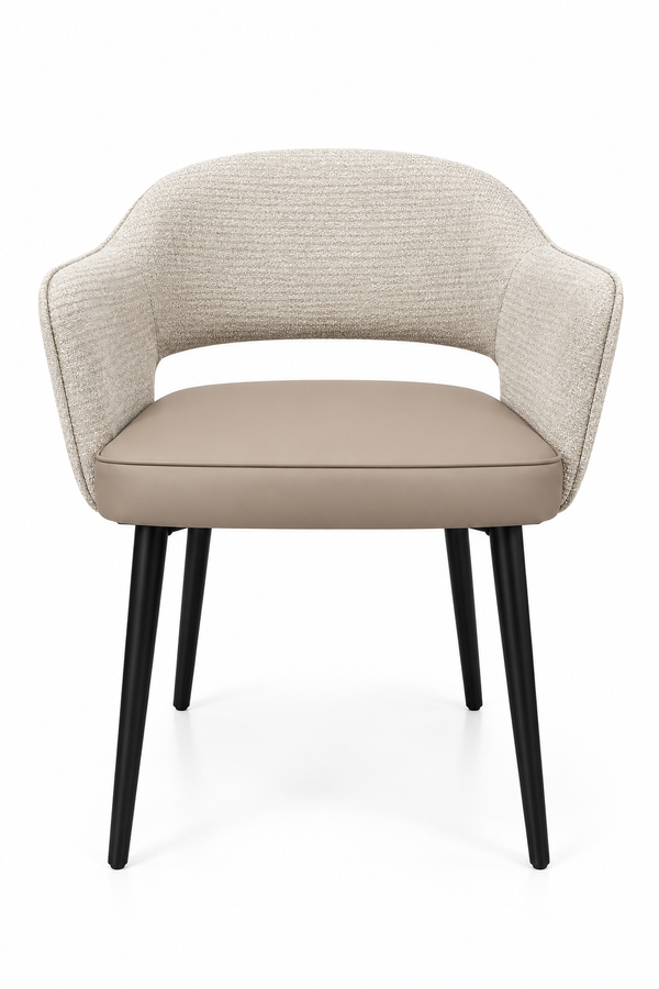 Maisie Dining Chair – Champagne Beige & Taupe