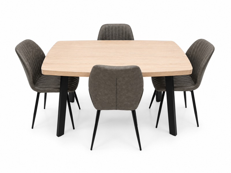 4 Lyra Grey PU Chairs