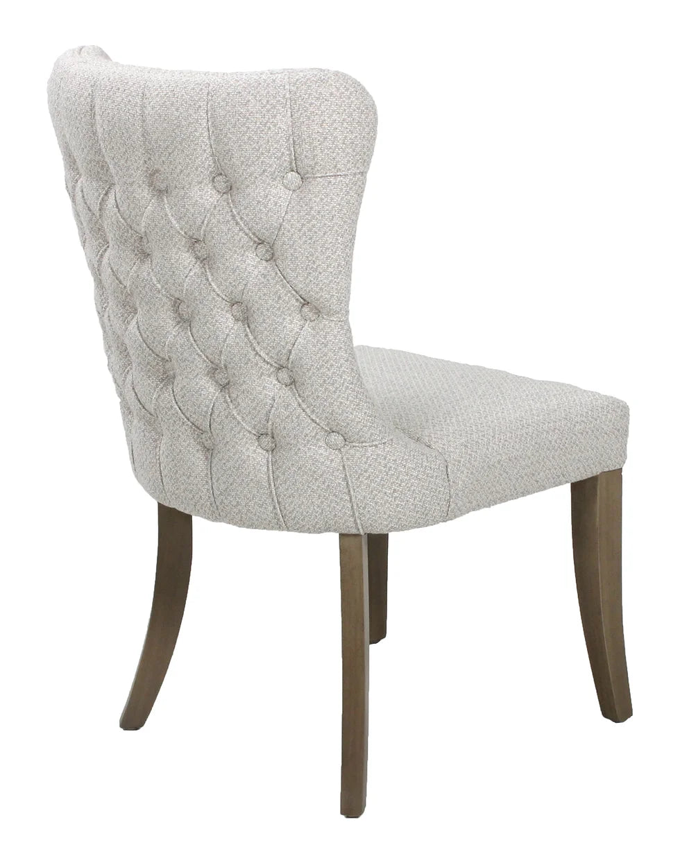 Duke Dining Chair - Silver Fabric