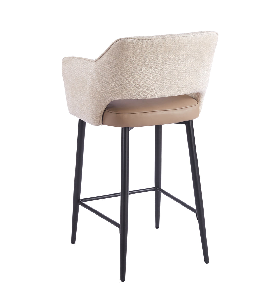 Maisie  Barstool – Champagne Beige & Taupe