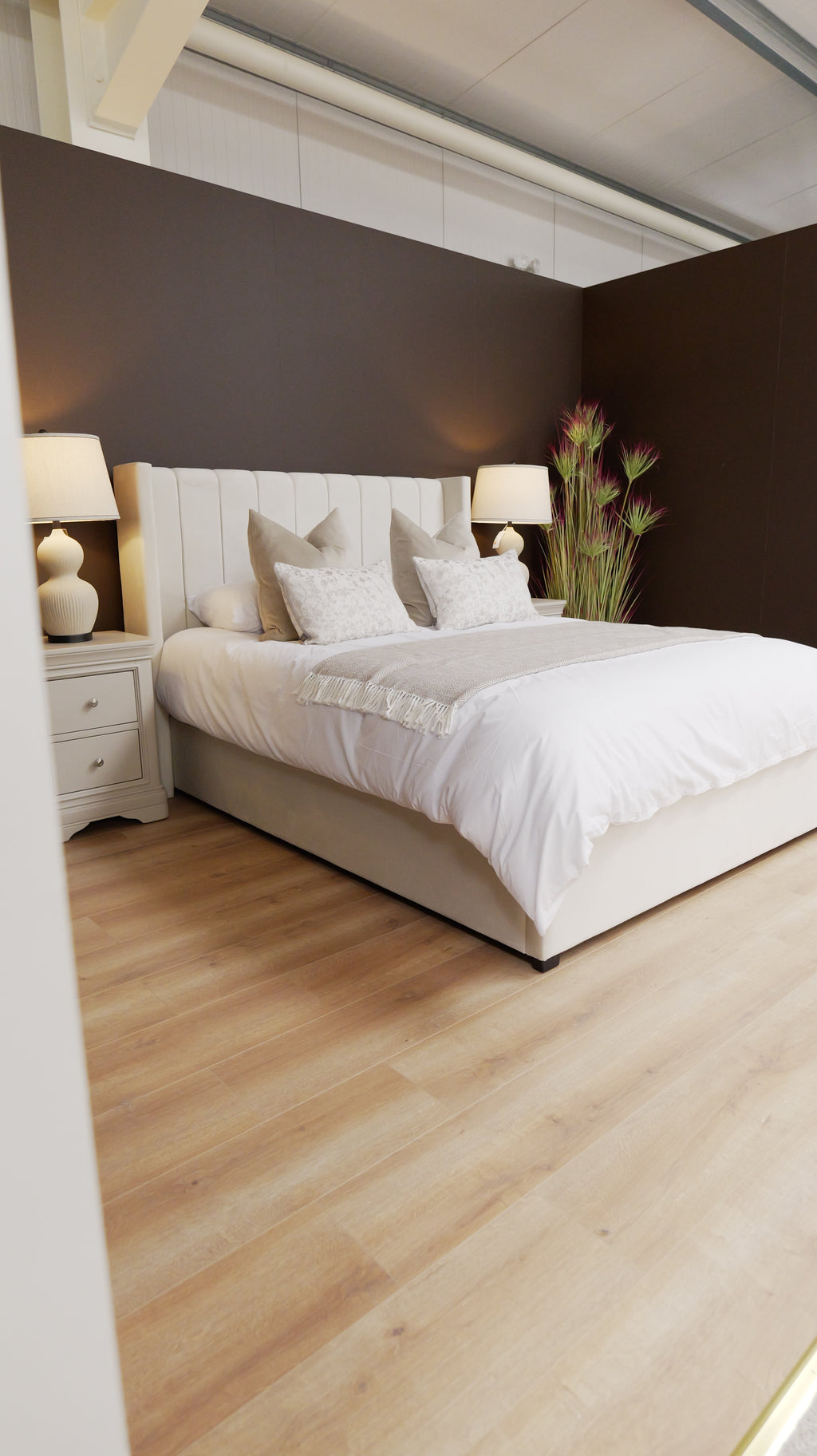 Kildare Bed Super King - Cream Velvet