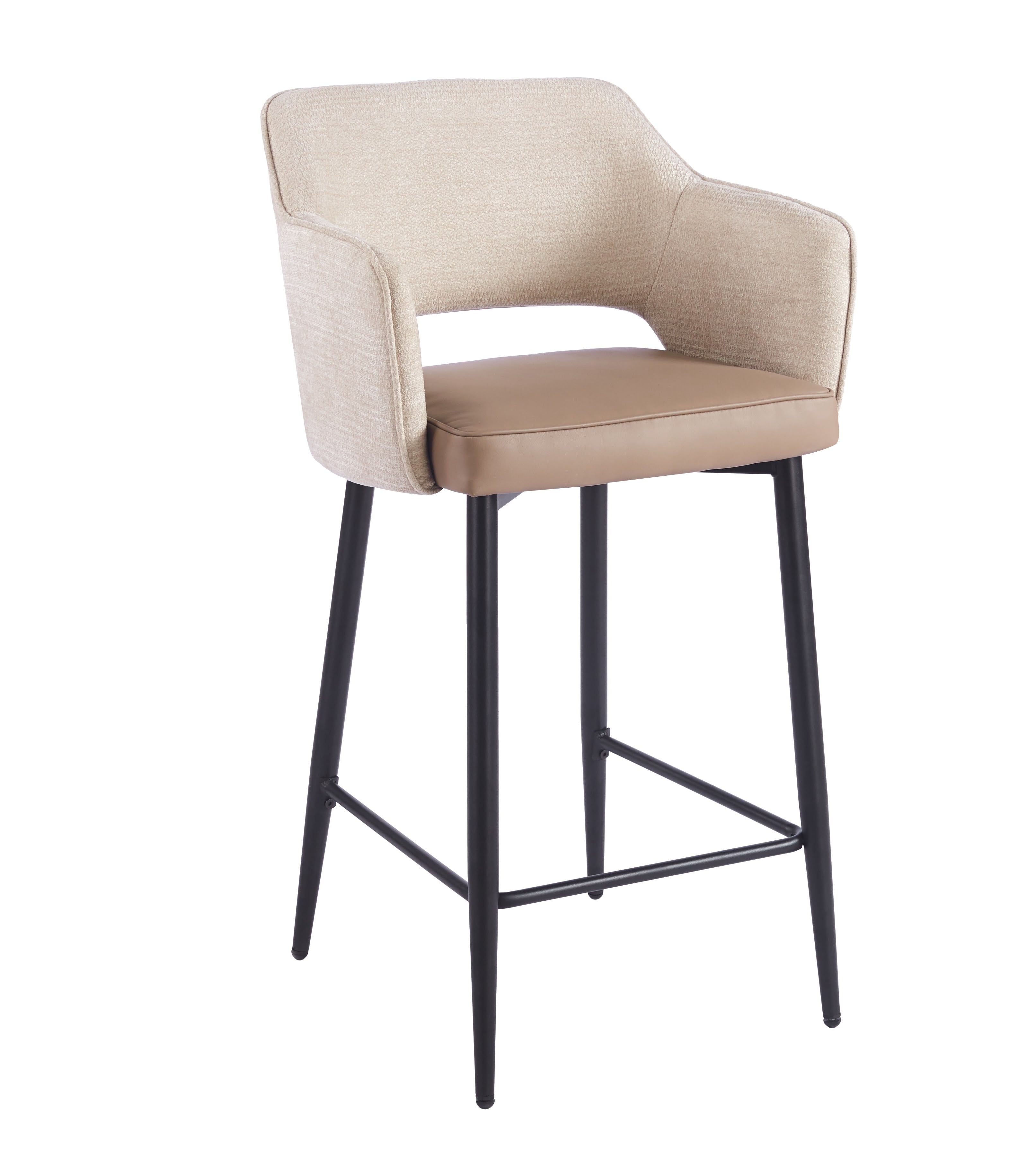 Maisie  Barstool – Champagne Beige & Taupe