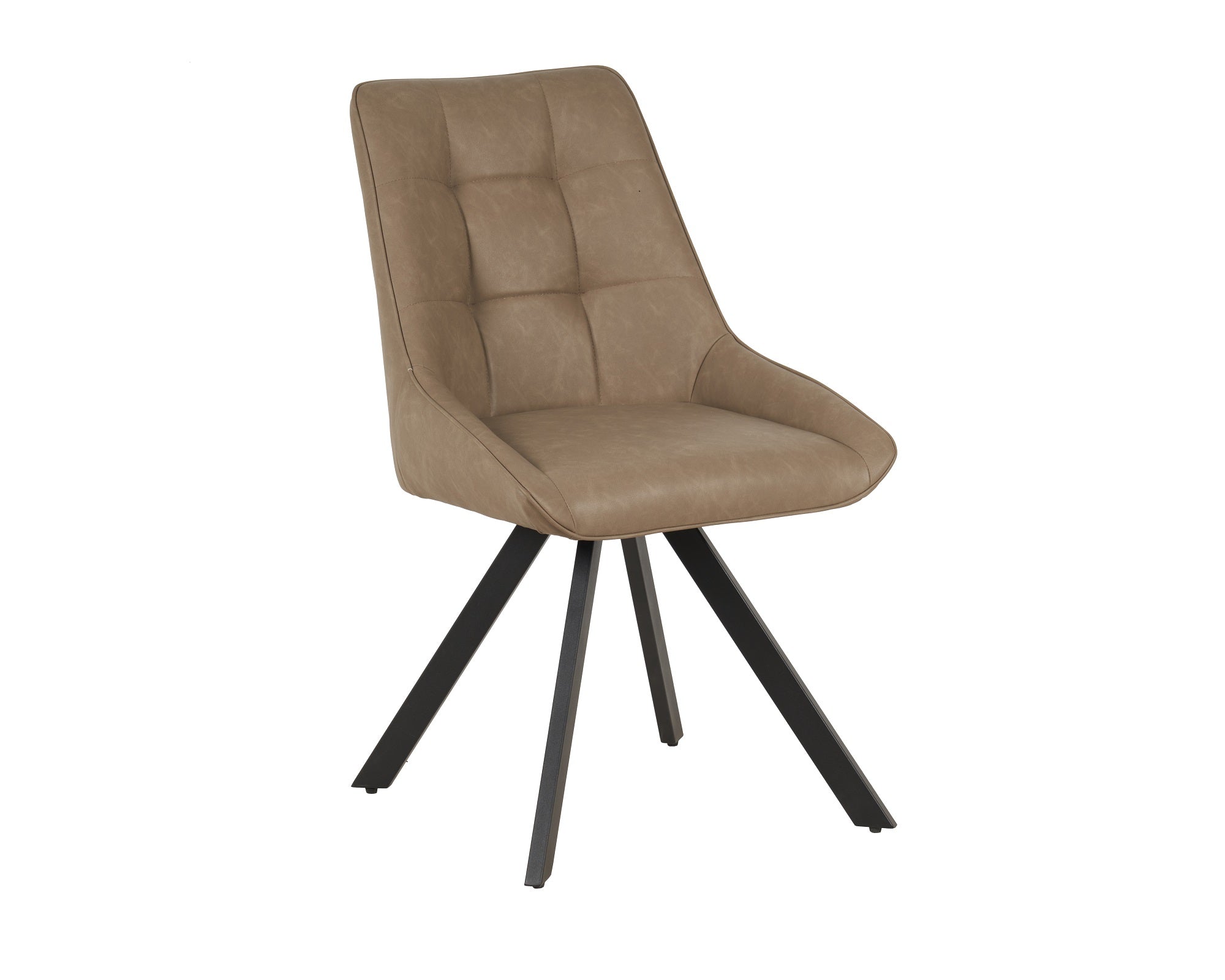 Pedro Dining Chair - Dark Taupe Suede