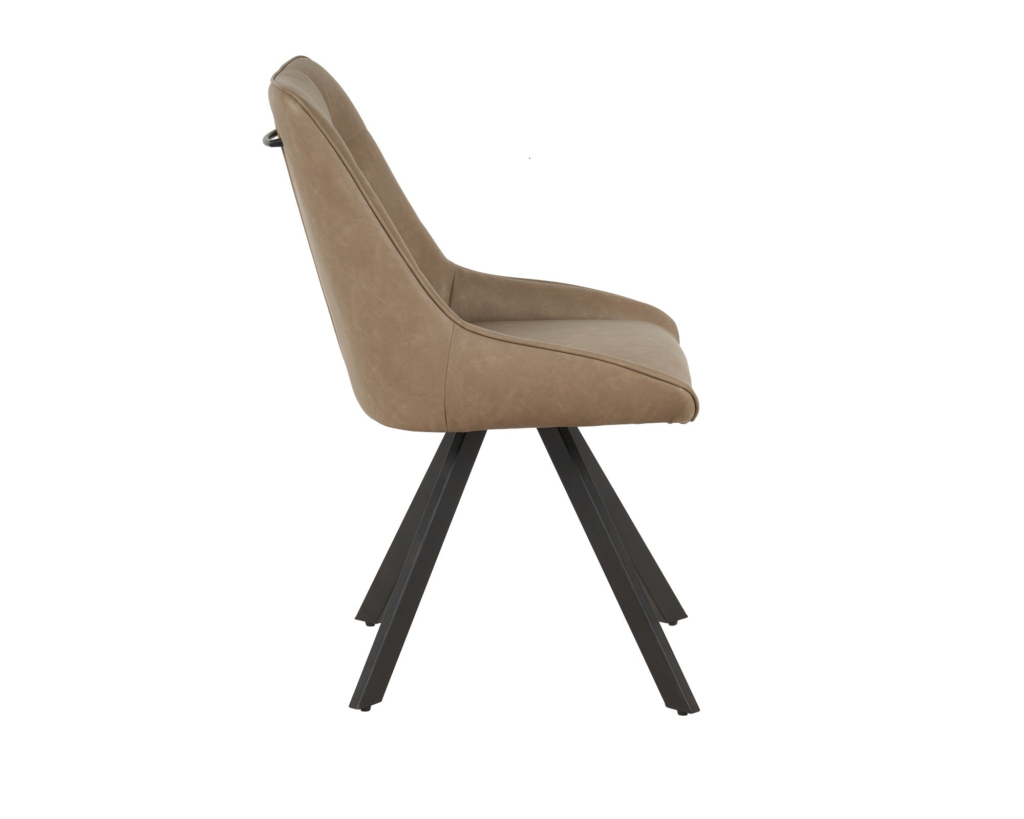 Pedro Dining Chair - Dark Taupe Suede