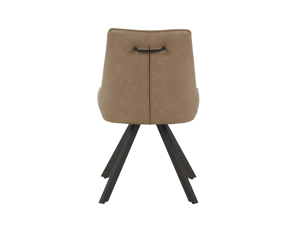 Pedro Dining Chair - Dark Taupe Suede
