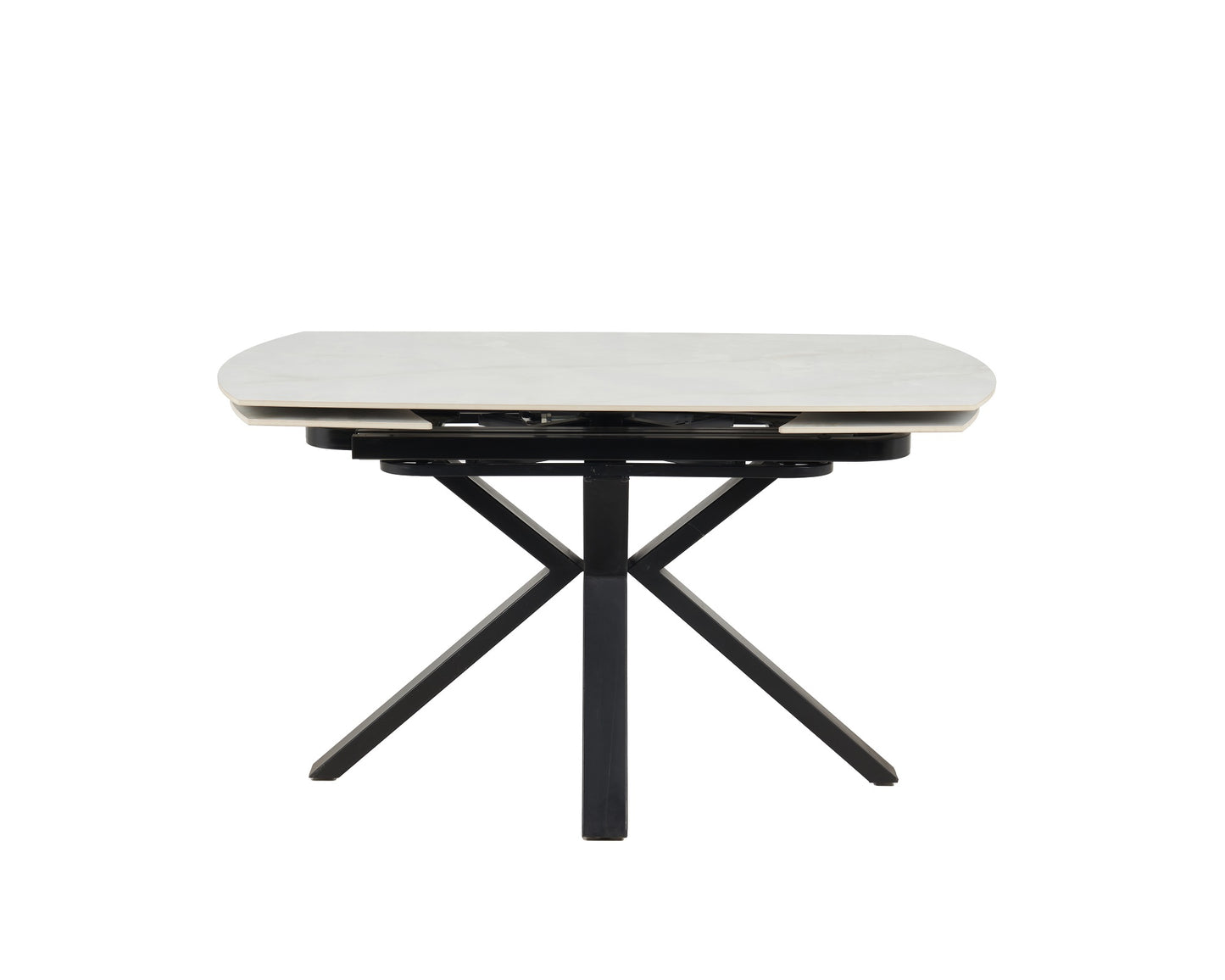 Positano Swivel Extendable Table - White/ Gold Vein Sintered Stone