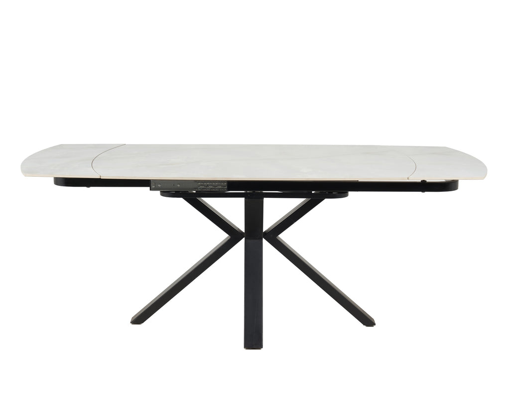 Sorrento Swivel Extendable Table - White/ Gold Vein Sintered Stone