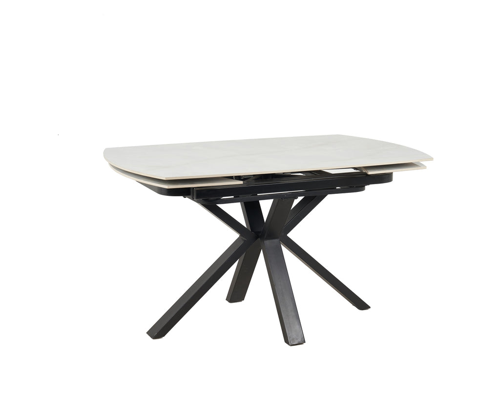 Sorrento Swivel Extendable Table - White/ Gold Vein Sintered Stone