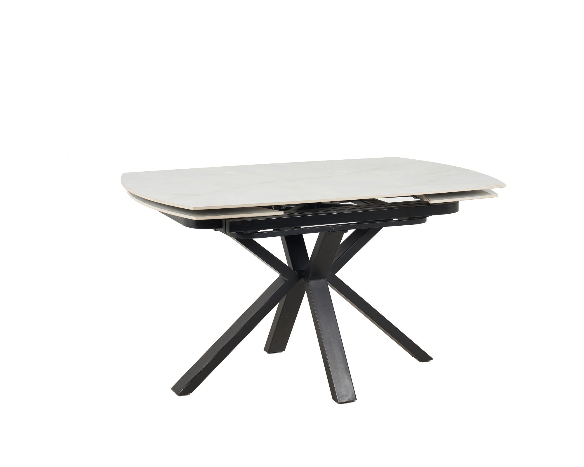 Sorrento Swivel Extendable Table - White/ Gold Vein Sintered Stone