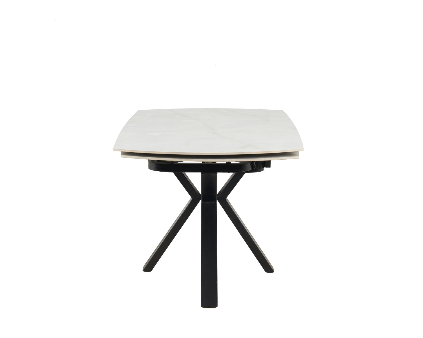 Positano Swivel Extendable Table - White/ Gold Vein Sintered Stone
