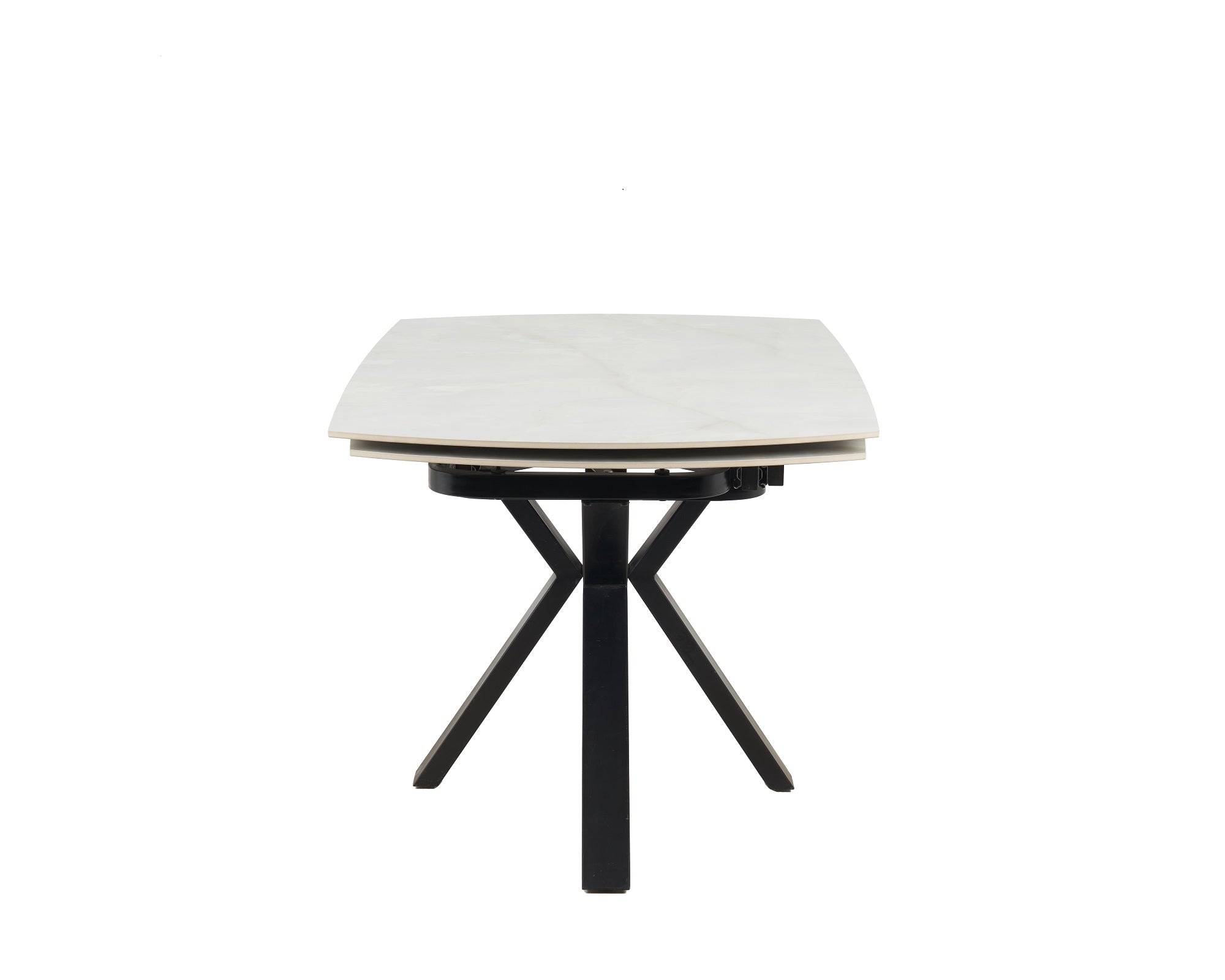 Sorrento Swivel Extendable Table - White/ Gold Vein Sintered Stone