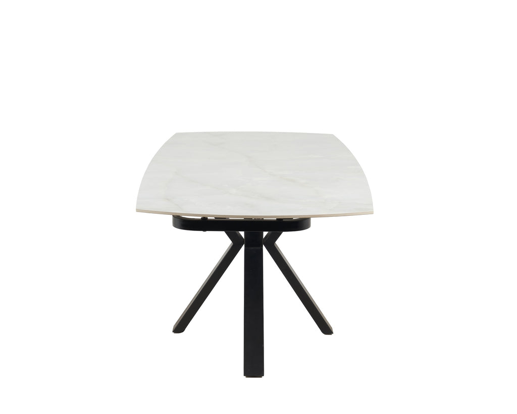 Sorrento Swivel Extendable Table - White/ Gold Vein Sintered Stone