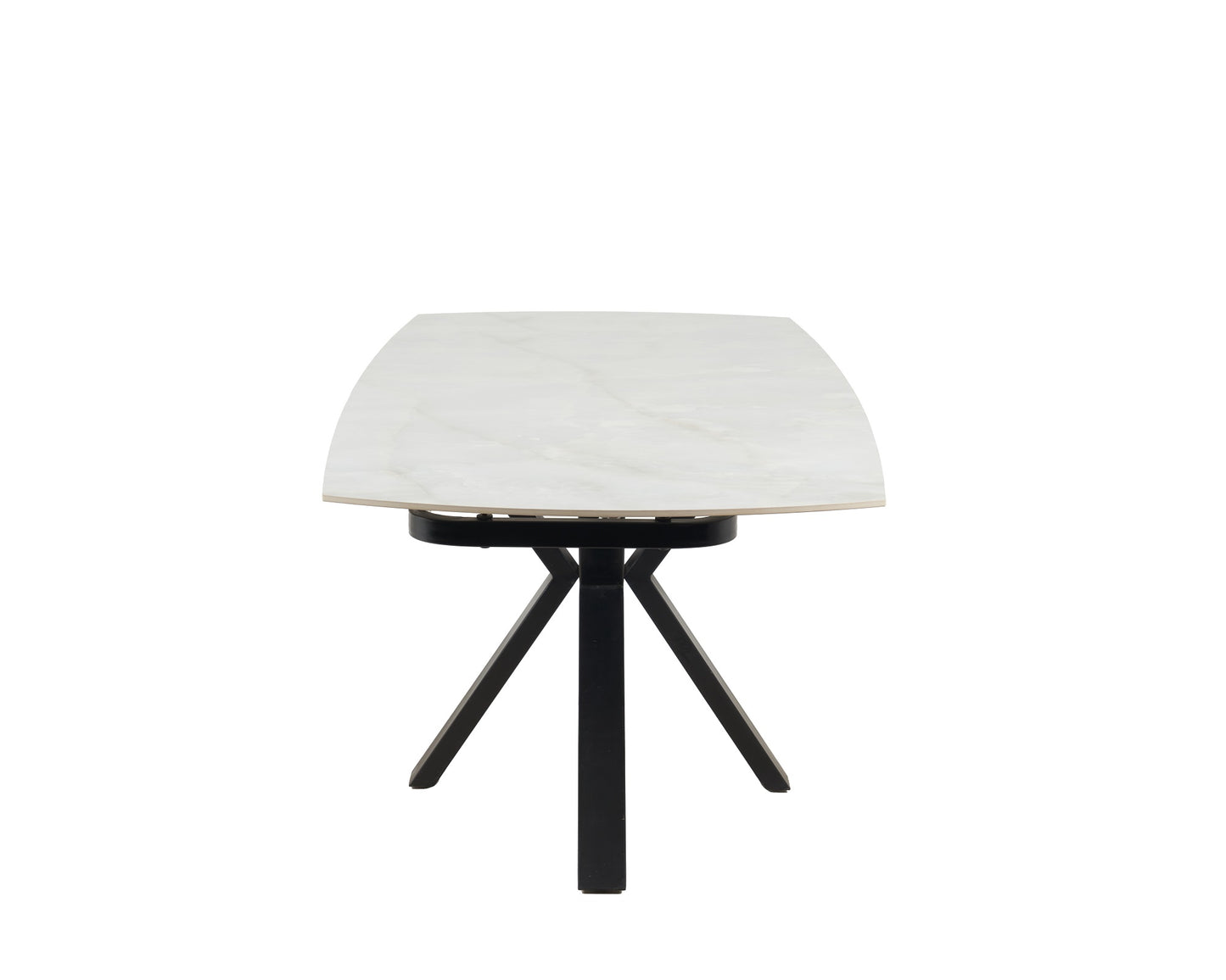 Positano Swivel Extendable Table - White/ Gold Vein Sintered Stone