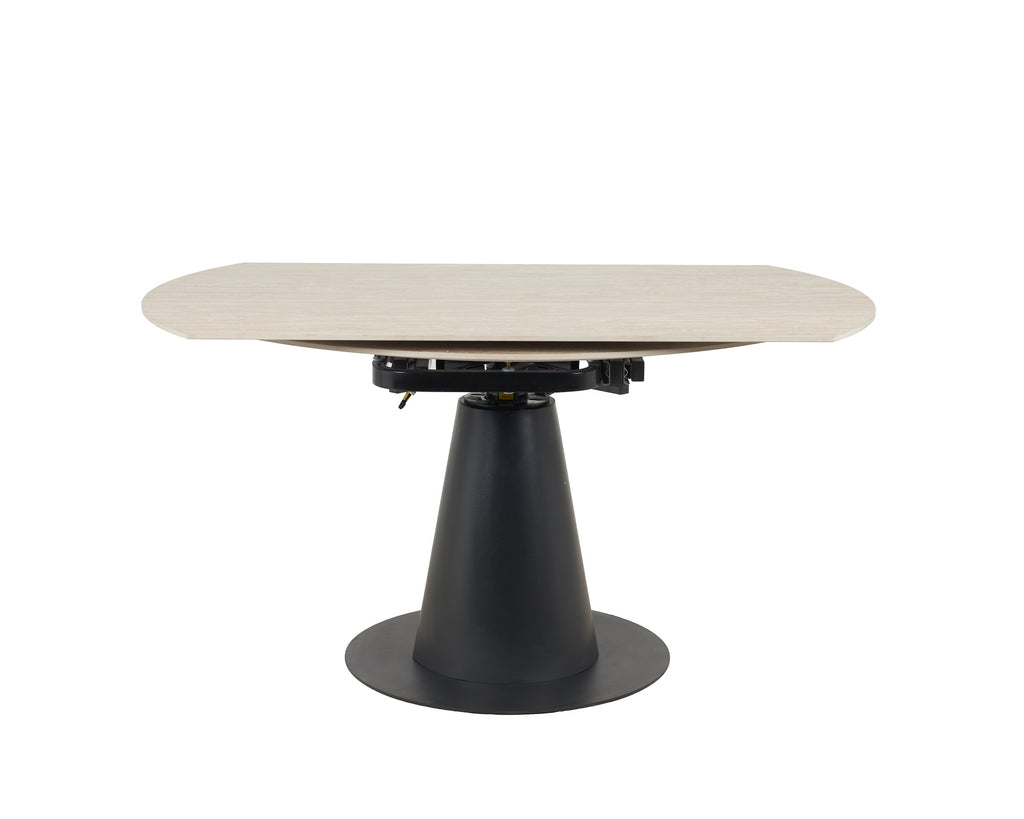 Como Swivel Extendable Table - Cream Sintered Stone