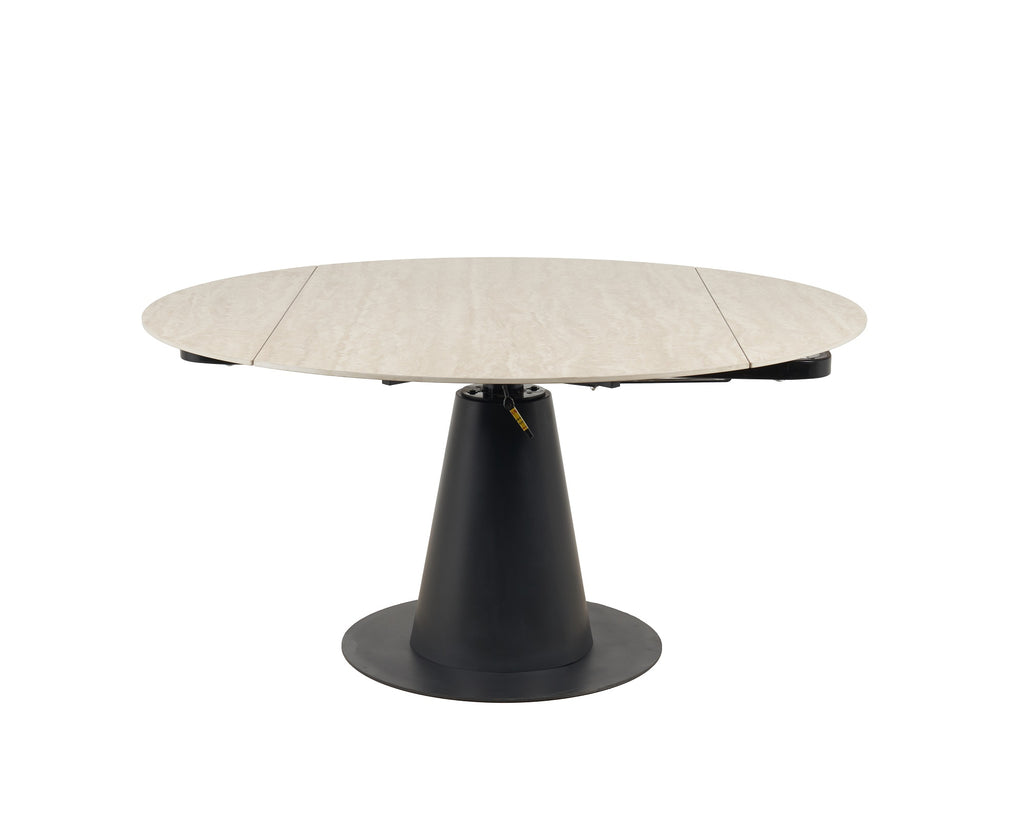 Como Swivel Extendable Table - Cream Sintered Stone