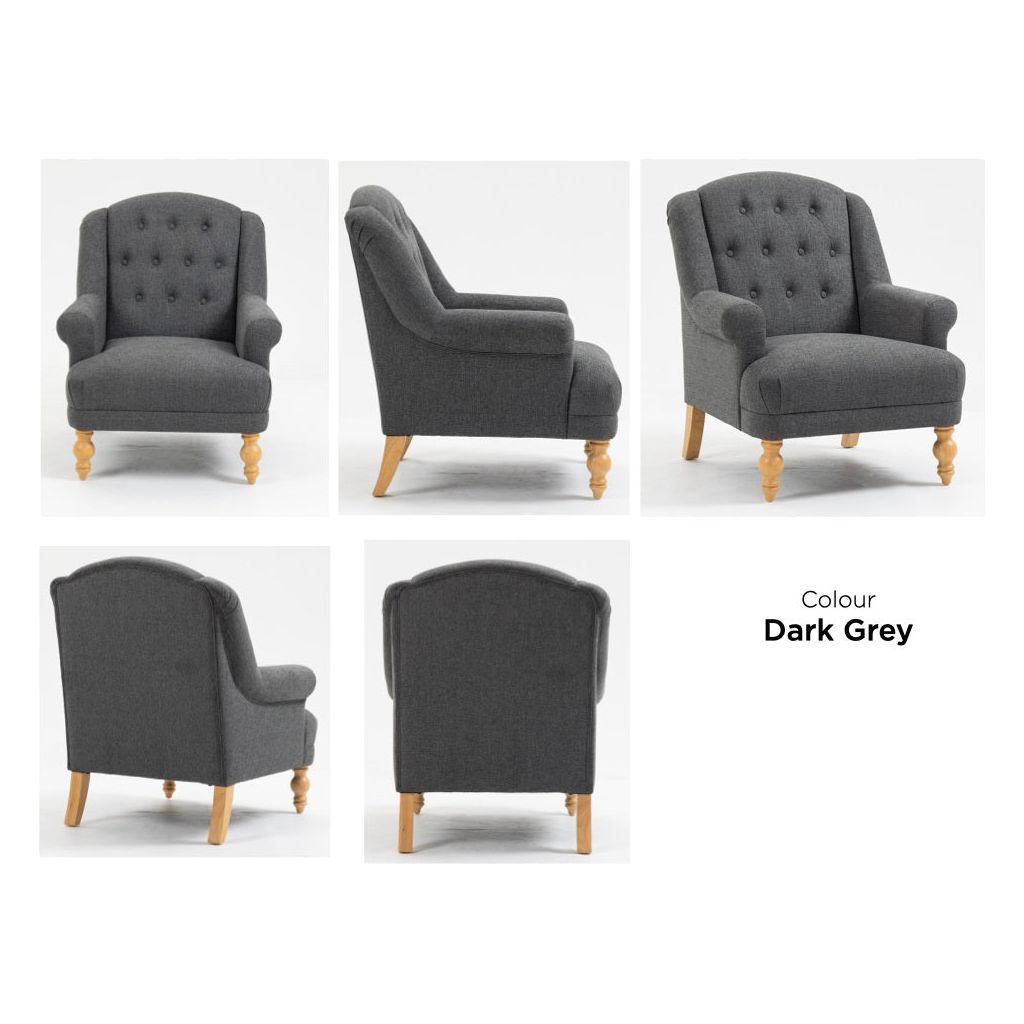 Charlotte Armchair   - Grey