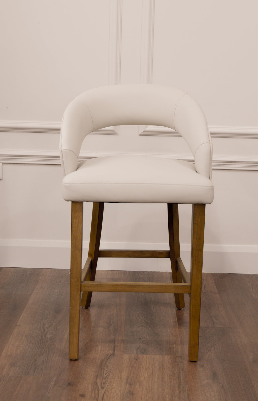 Willow Dining Chair - Linen Neutral Fabric/ Cream Leather