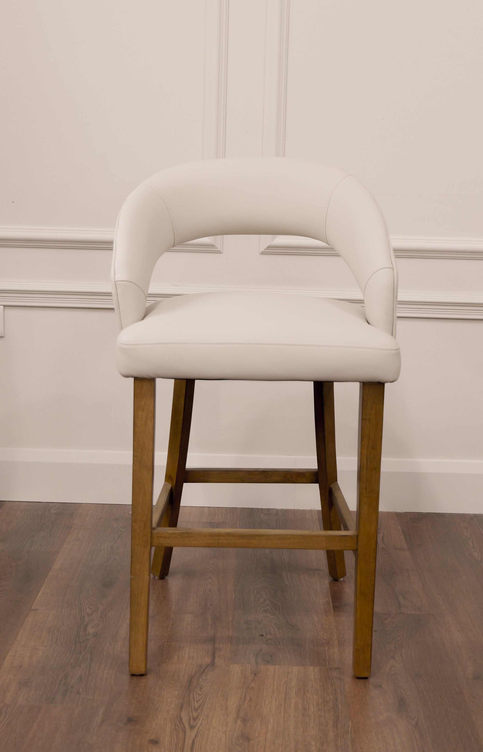 Willow Dining Chair - Linen Neutral Fabric/ Cream Leather