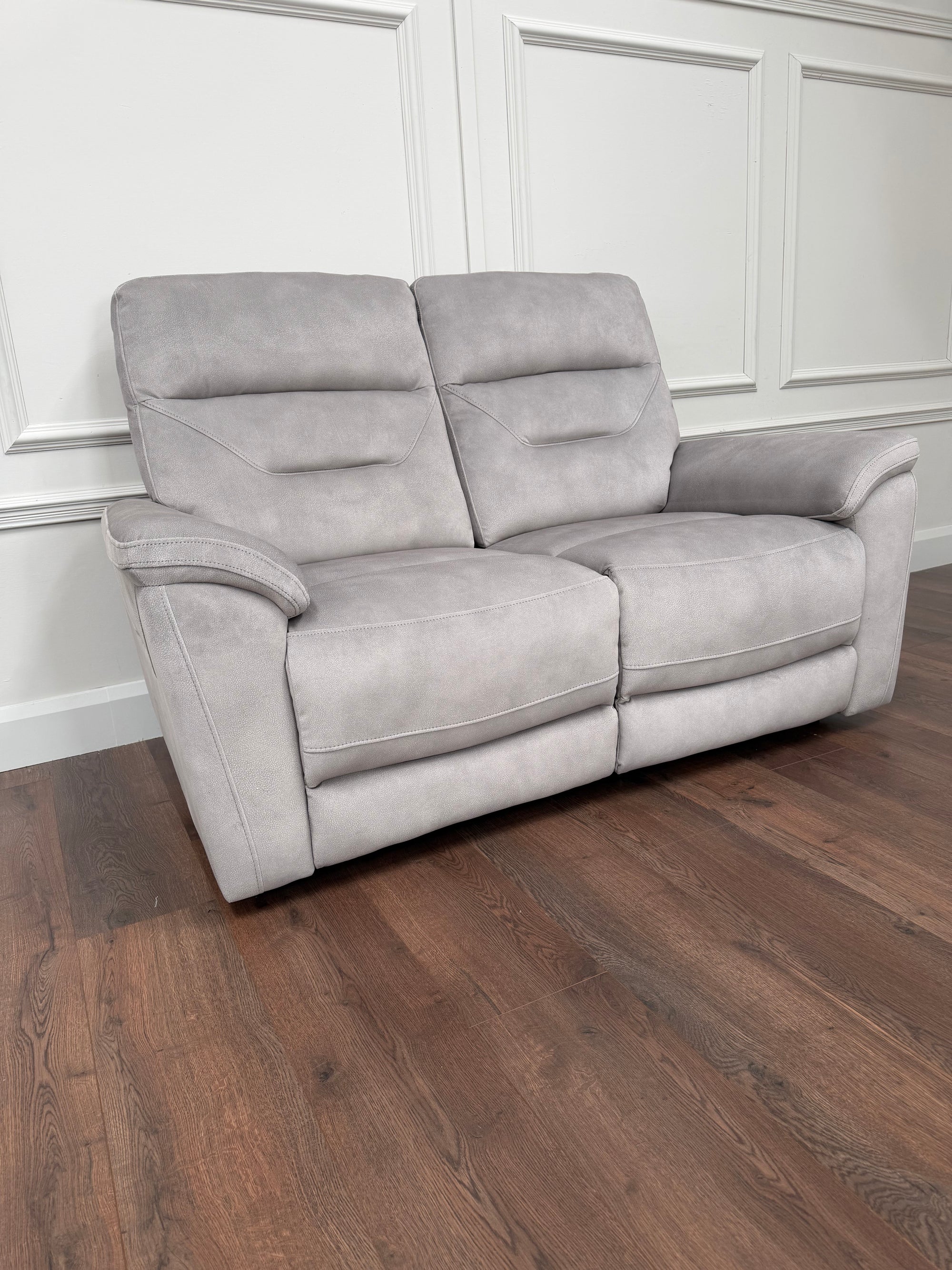 Zurich Manual Recliner 2 Seater – Pebble Grey