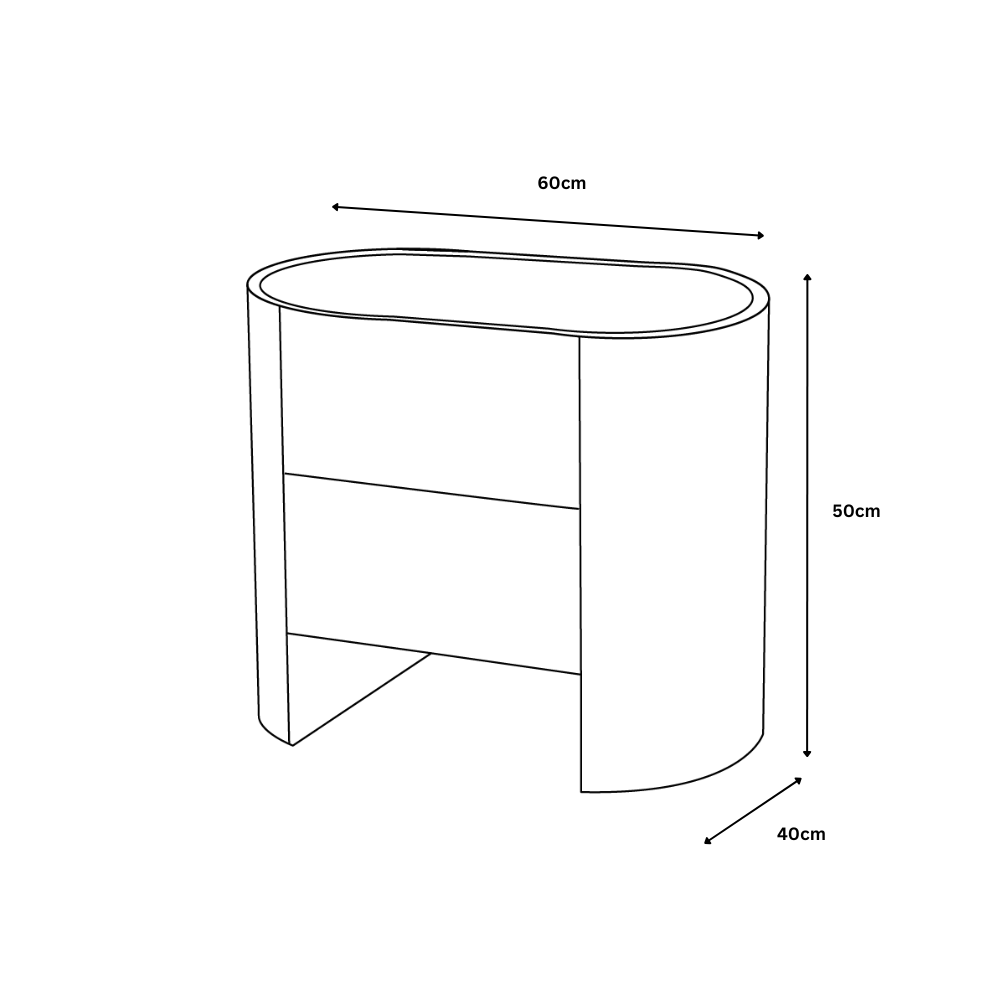 Ally Locker - Marble Top measurement