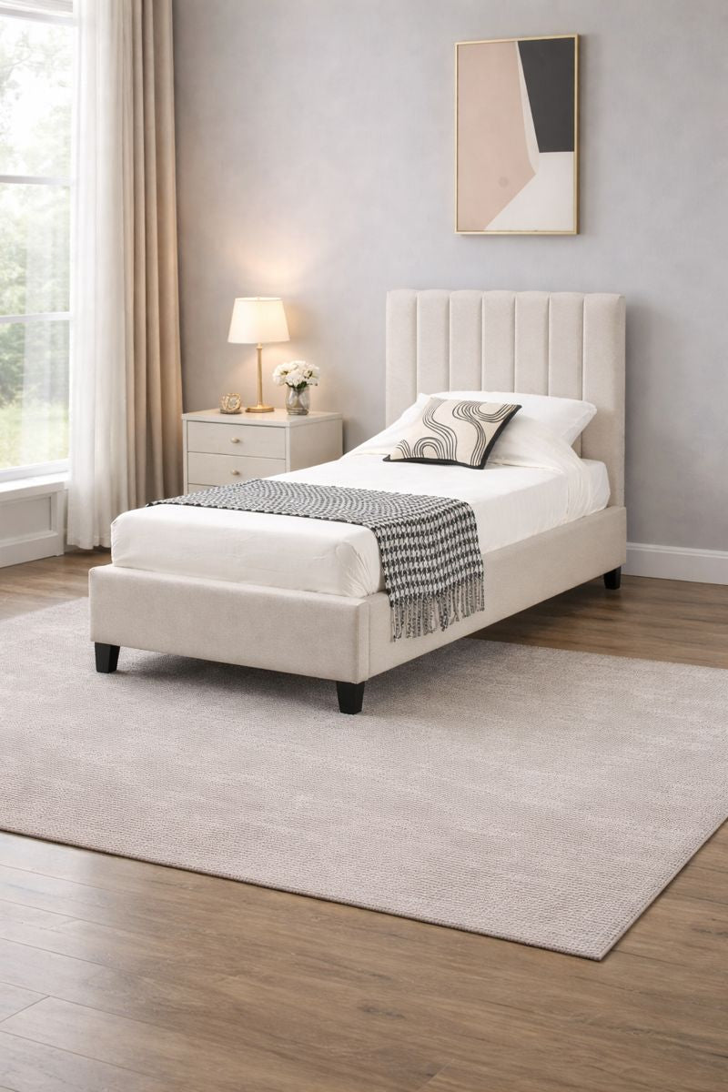 Phoenix Bed Frame  Single  - Beige