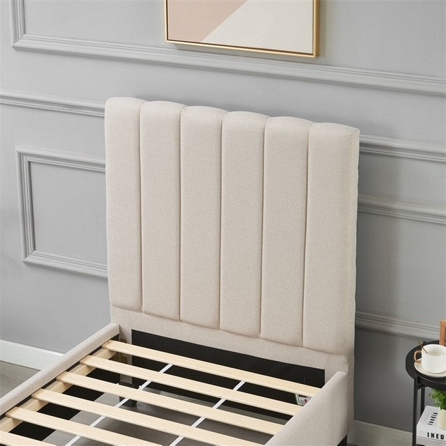 Phoenix Bed Frame  Single  - Beige