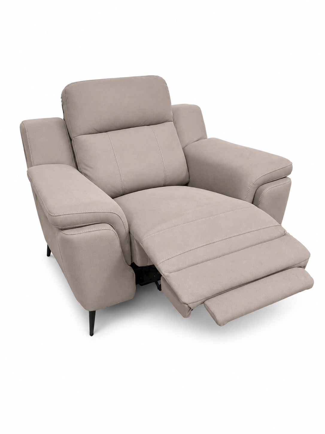 Lara Power 1  Seater - Stone Microfiber