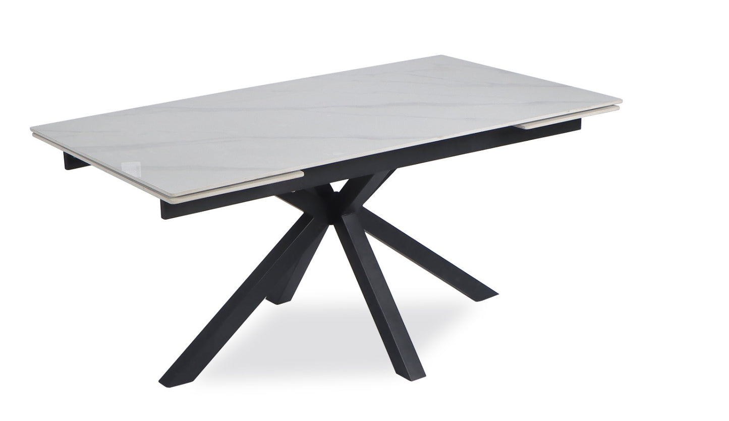 Erza  Dining 160/240cm Table  - White Sintered Stone